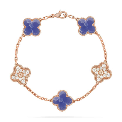 [Star Jewelry]CLOVER 5 MOTIF BLUE VEINS BRACELET COLLECTION