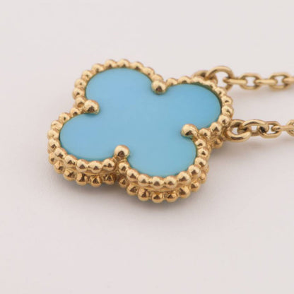 [Star Jewelry]CLOVER 15MM VINTAGE TURQUOISE NECKLACE