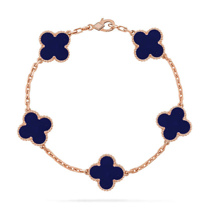 [Star Jewelry]CLOVER 5 MOTIF LAPIS LAZULI BRACELET COLLECTION