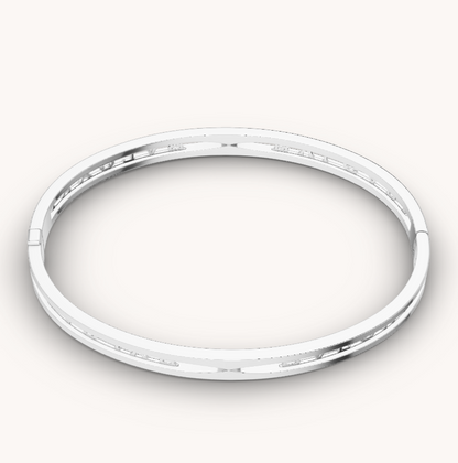 [Star Jewelry]ZERO 1 SPIRAL LOGO SILVER BRACELET