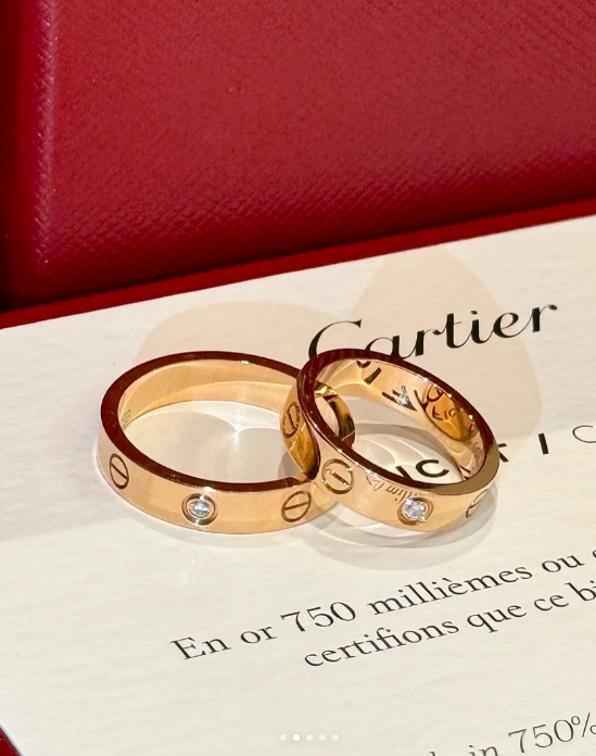 [Star Jewelry]LOVE RING 4MM 1 DIAMOND