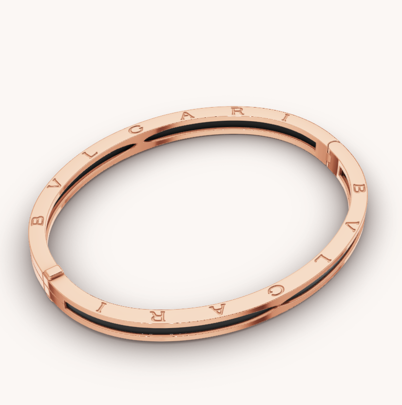 [Star Jewelry]ZERO 1 PINK GOLD WITH BLACK CERAMIC BRACELET