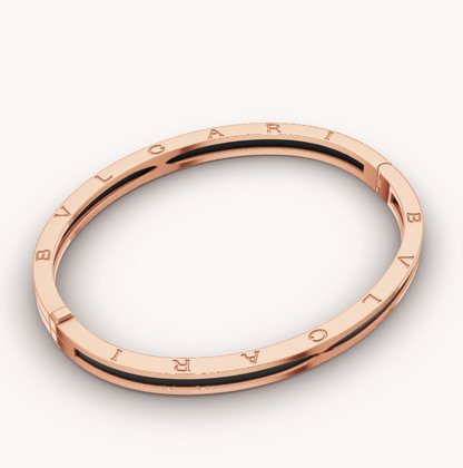 [Star Jewelry]ZERO 1 PINK GOLD WITH BLACK CERAMIC BRACELET