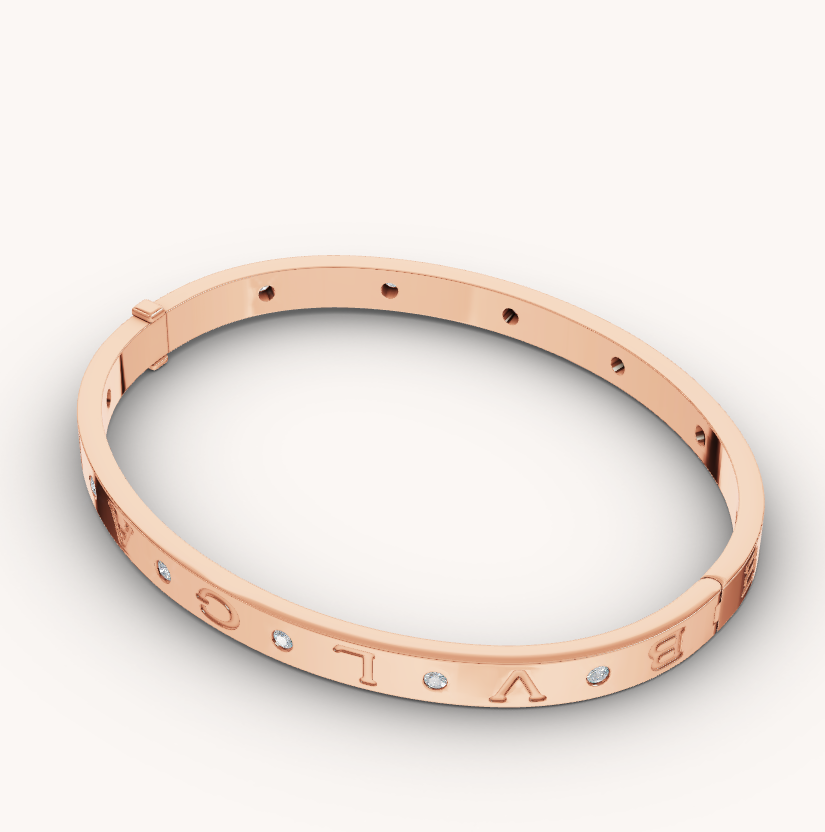 [Star Jewelry]ZERO 1 PINK GOLD 12 DIAMONDS BRACELET