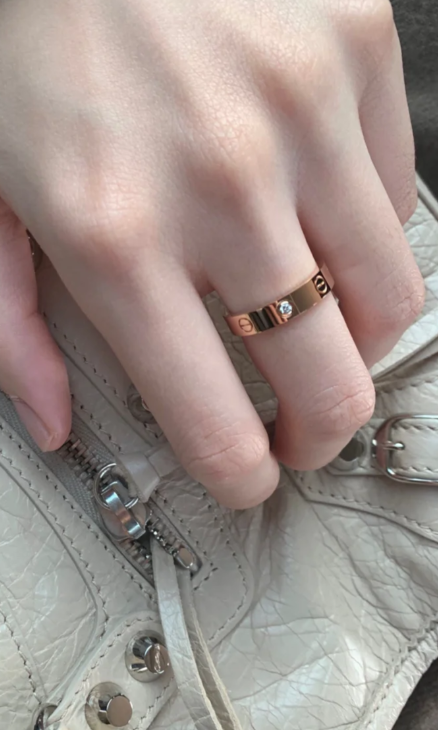 [Star Jewelry]LOVE RING 4MM 1 DIAMOND