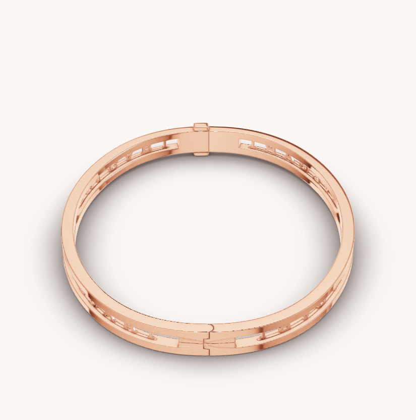 [Star Jewelry]ZERO 1 SPIRAL LOGO PINK GOLD BRACELET