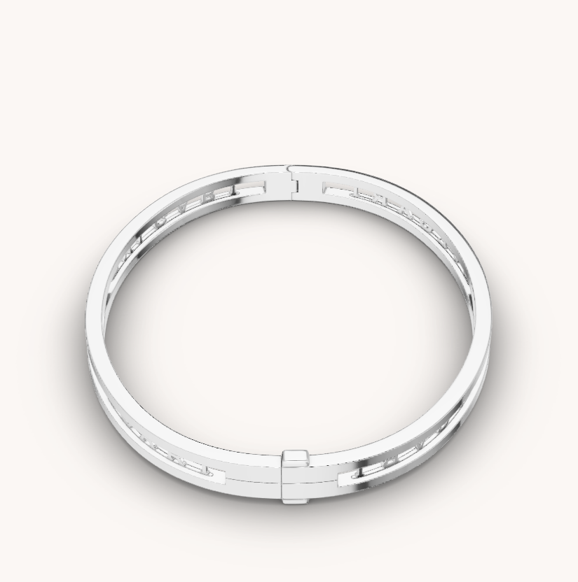 [Star Jewelry]ZERO 1 SPIRAL LOGO SILVER BRACELET