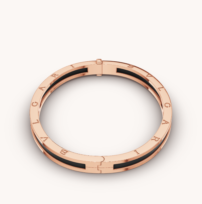 [Star Jewelry]ZERO 1 PINK GOLD WITH BLACK CERAMIC BRACELET