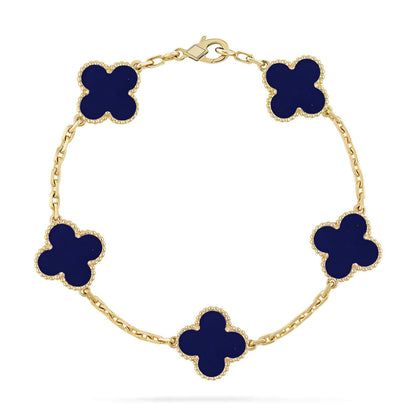 [Star Jewelry]CLOVER 5 MOTIF LAPIS LAZULI BRACELET COLLECTION