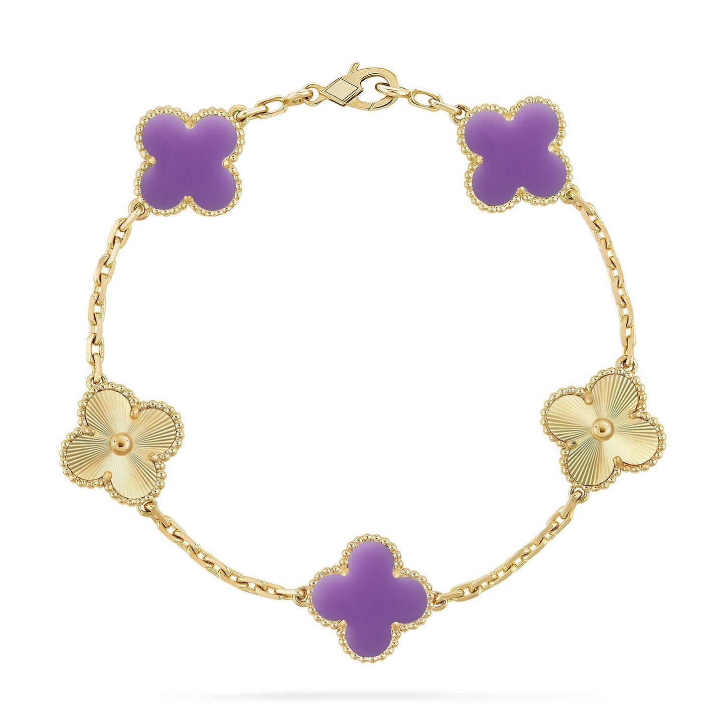 [Star Jewelry]CLOVER 5 MOTIF LIGHT PURPLE BRACELET COLLECTION