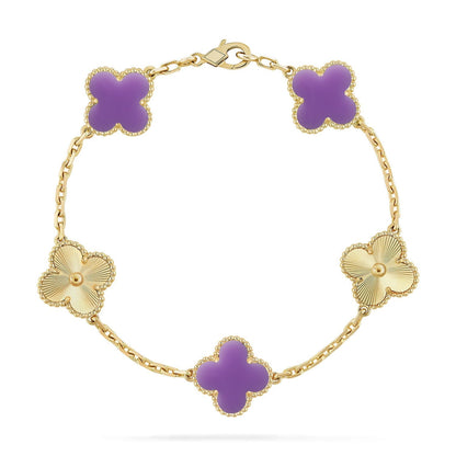 [Star Jewelry]CLOVER 5 MOTIF LIGHT PURPLE BRACELET COLLECTION