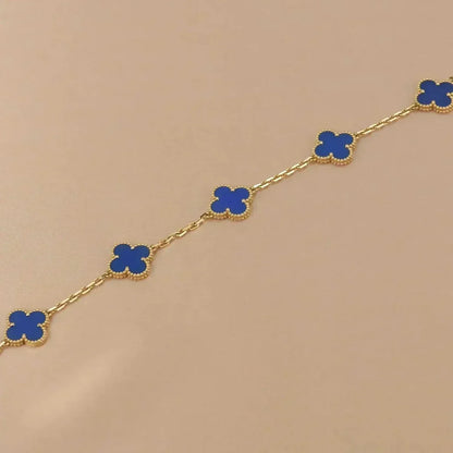 [Star Jewelry] CLOVER 5 MOTIF BLUE AGATE BRACELET COLLECTION