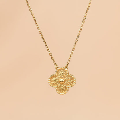 [Star Jewelry]CLOVER 15MM  BRONZING NECKLACE