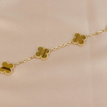 [Star Jewelry] CLOVER 5 MOTIFS TIGER EYE BRACELET COLLECTION