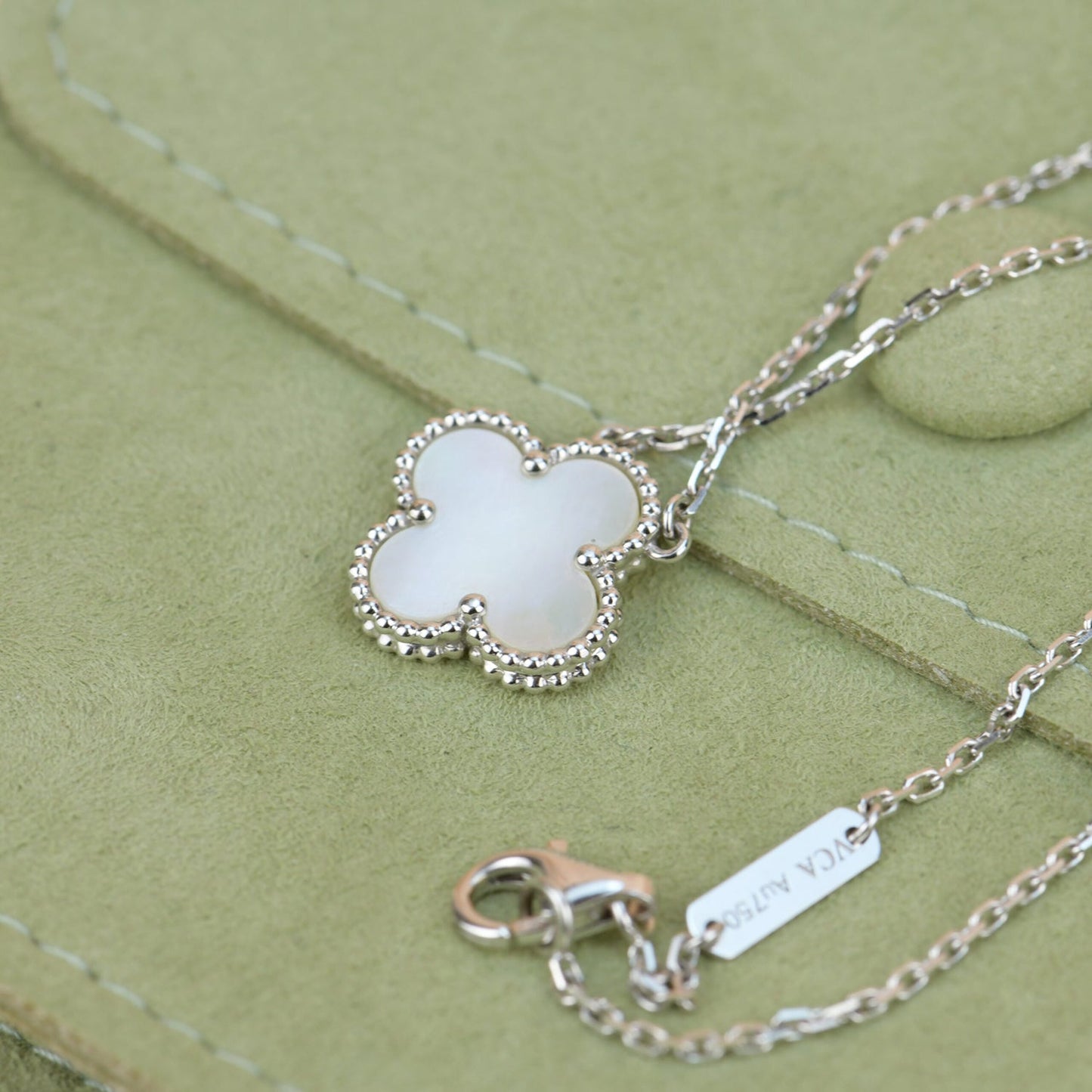 [Star Jewelry]CLOVER  15MM WHITE MOTHER-OF-PEARL SILVER