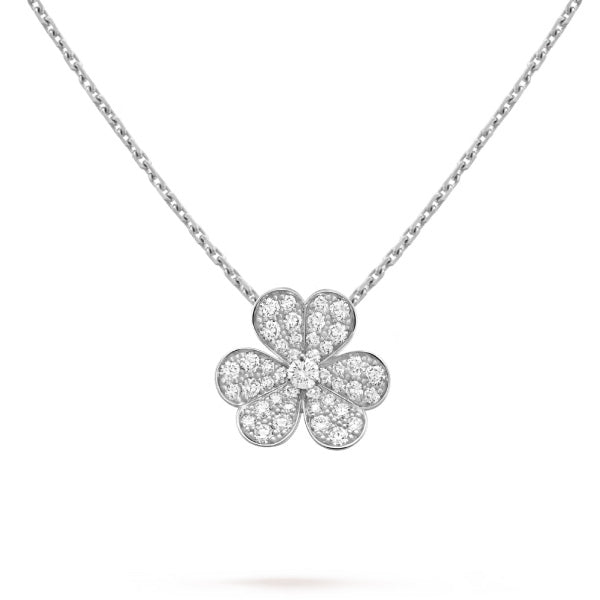 [Star Jewelry]CLOVER DIAMOND NECKLACE SILVER