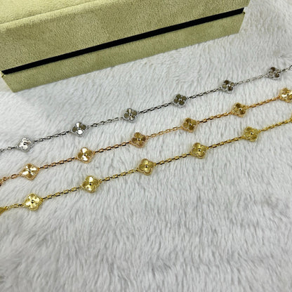 [Star Jewelry]CLOVER 6 MOTIF DIAMOND BRACELET