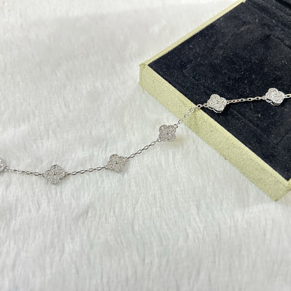 [Star Jewelry]CLOVER 6 MOTIF DIAMOND BRACELET