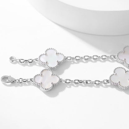 [Star Jewelry]CLOVER 10 MOTIFS WHITE MOTHER OF PEARL NECKLACE
