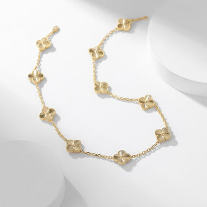 [Star Jewelry]CLOVER 10 MOTIFS LASER NECKLACE