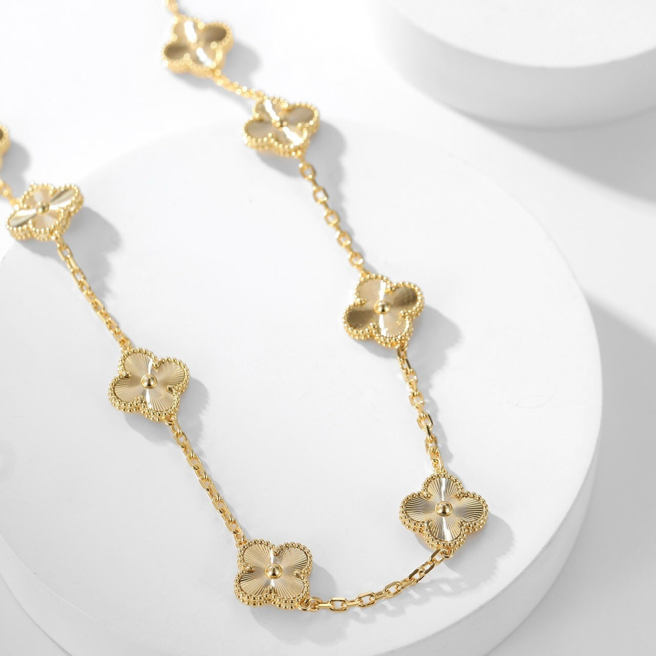 [Star Jewelry]CLOVER 10 MOTIFS LASER NECKLACE
