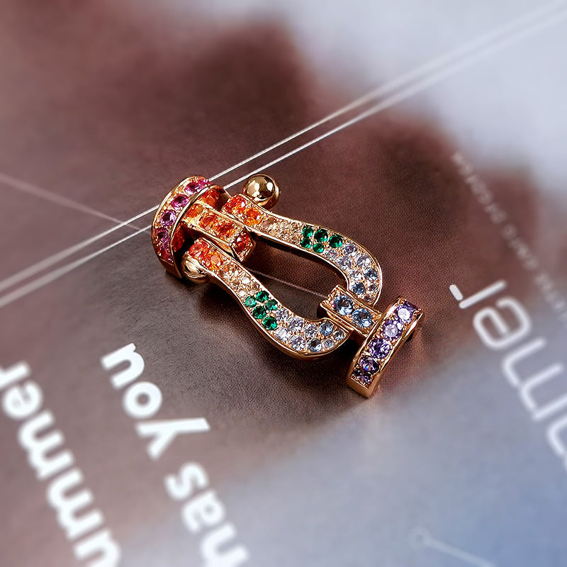 [Star Jewelry]FORCE LARGE HORSESHOE  COLORED DIAMOND BRACELET ROSE GOLD