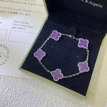 [Star Jewelry] CLOVER 5 MOTIF VIOLET BRACELET COLLECTION