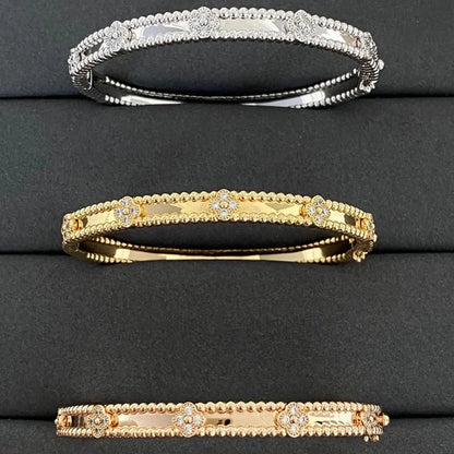 [Star Jewelry]CLOVER BRACELET 4MM DIAMONDS