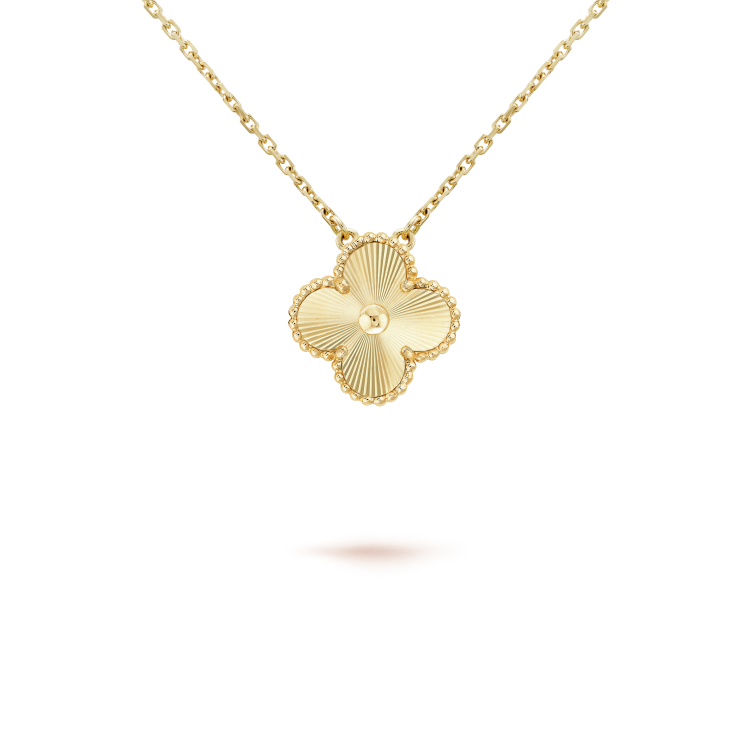[Star Jewelry]CLOVER 15MM LASER NECKLACE