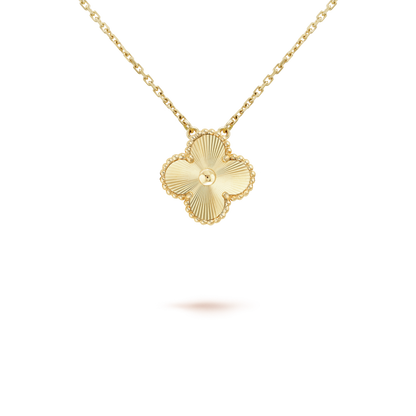 [Star Jewelry]CLOVER 15MM LASER NECKLACE