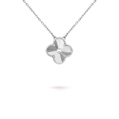 [Star Jewelry]CLOVER 15MM LASER NECKLACE SILVER