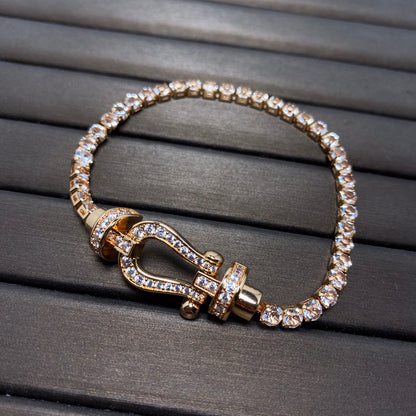 [Star Jewelry]FORCE  LARGE HORSESHOE FULL DIAMOND TENNIS BRACELET
