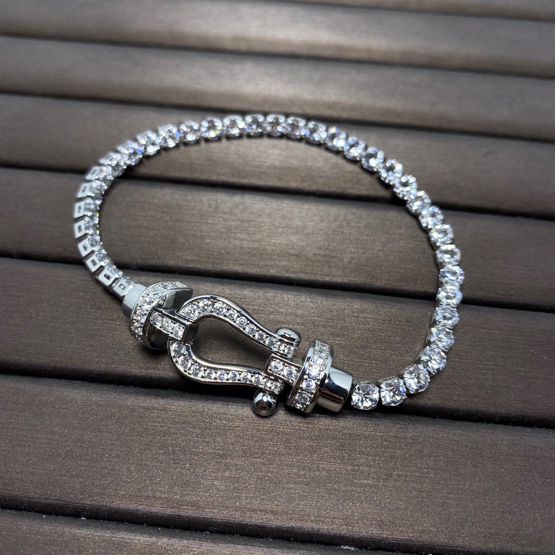 [Star Jewelry]FORCE  LARGE HORSESHOE FULL DIAMOND TENNIS BRACELET