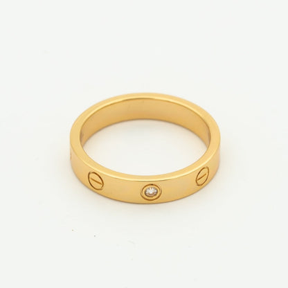 [Star Jewelry]LOVE RING 4MM 1 DIAMOND PINK GOLD