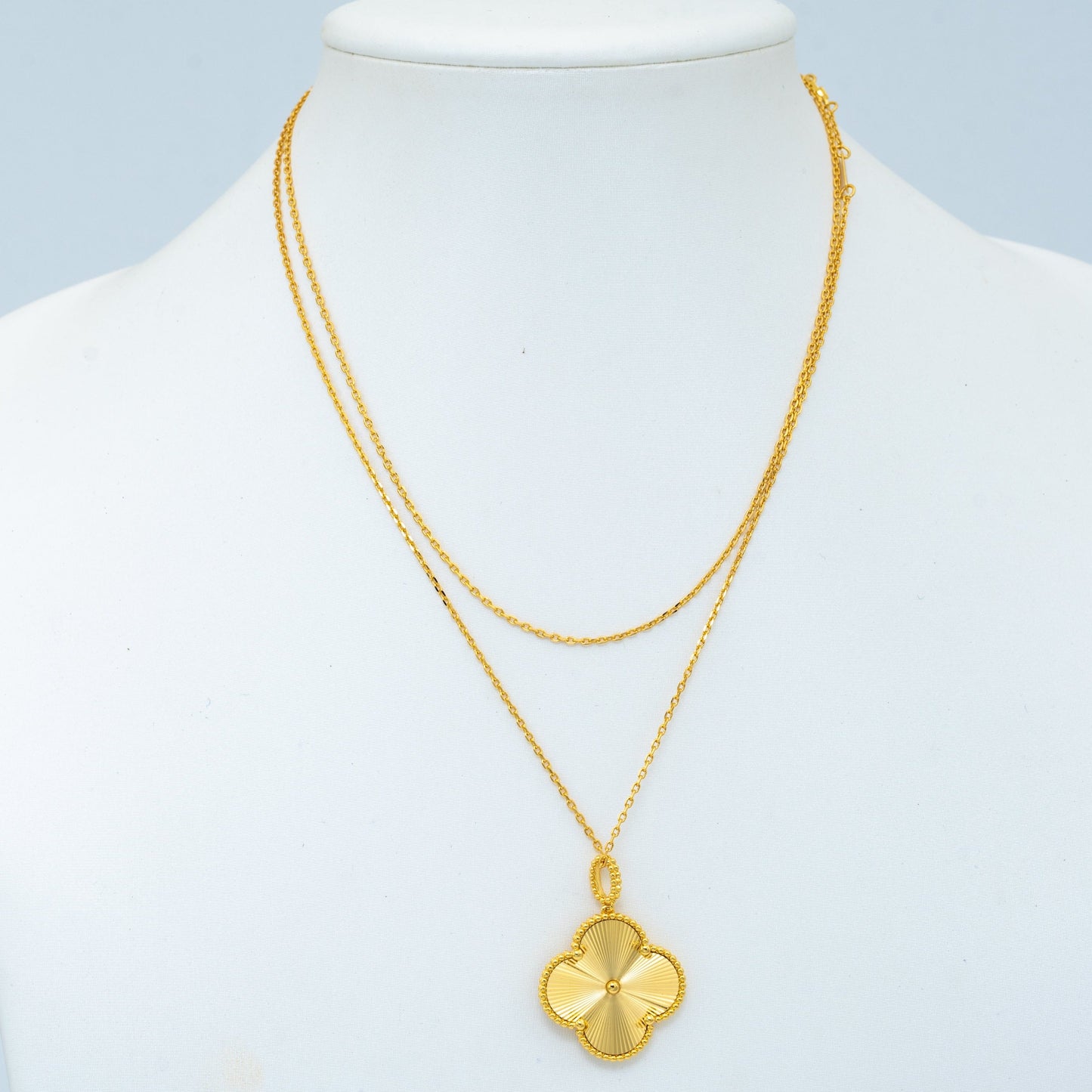 [Star Jewelry]CLOVER 25MM PEDANT NECKLACE GOLD