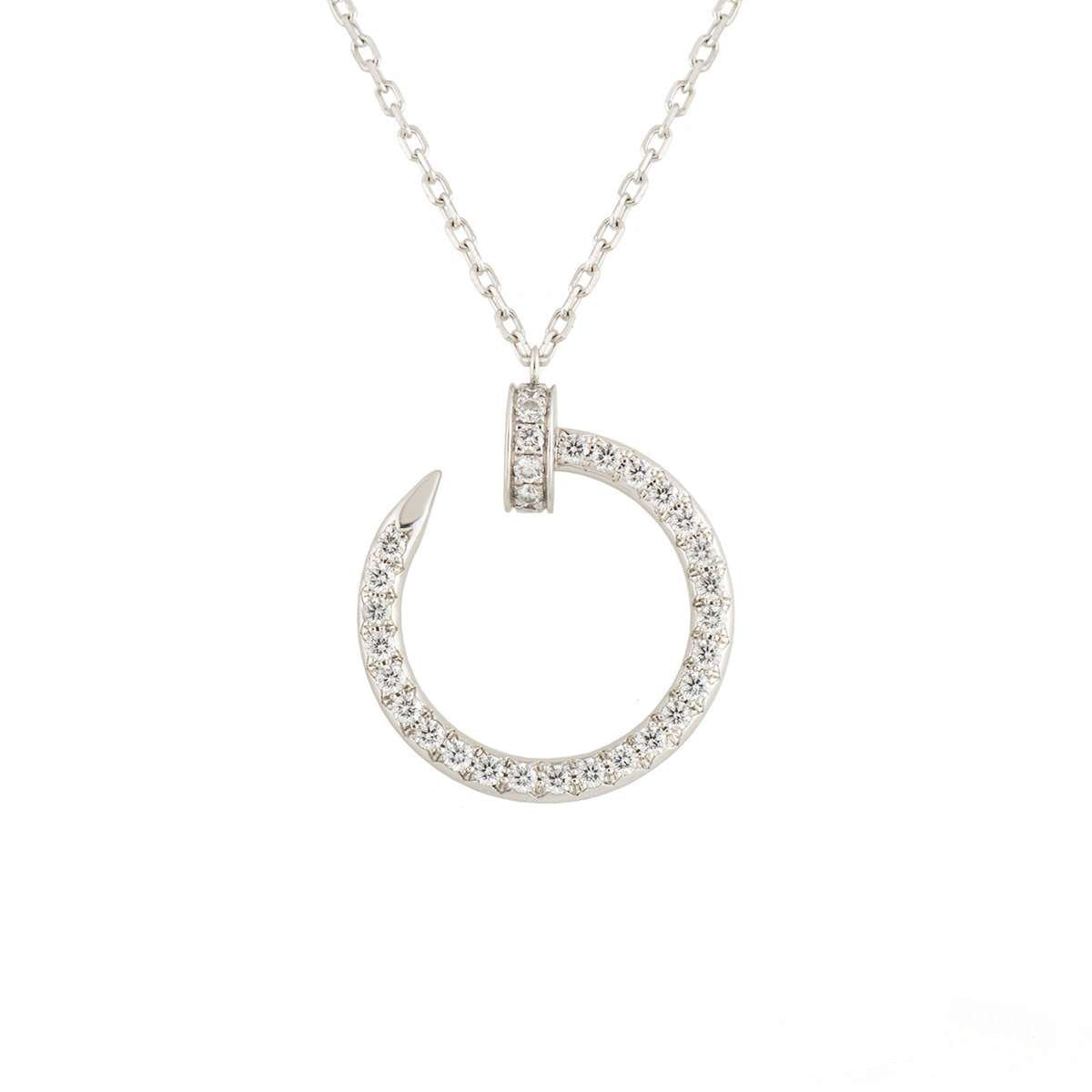 [Star Jewelry]JUSTE NECKLACE SILVER DIAMONDS