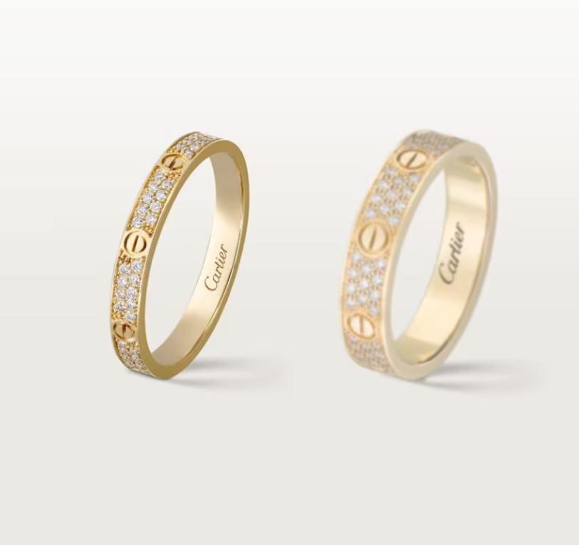 [Star Jewelry]LOVE RING 2.6mm-wide full-diamond ring Gold