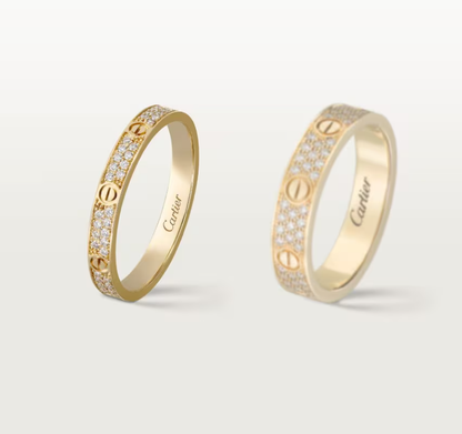 [Star Jewelry]LOVE RING 2.6mm-wide full-diamond ring Gold