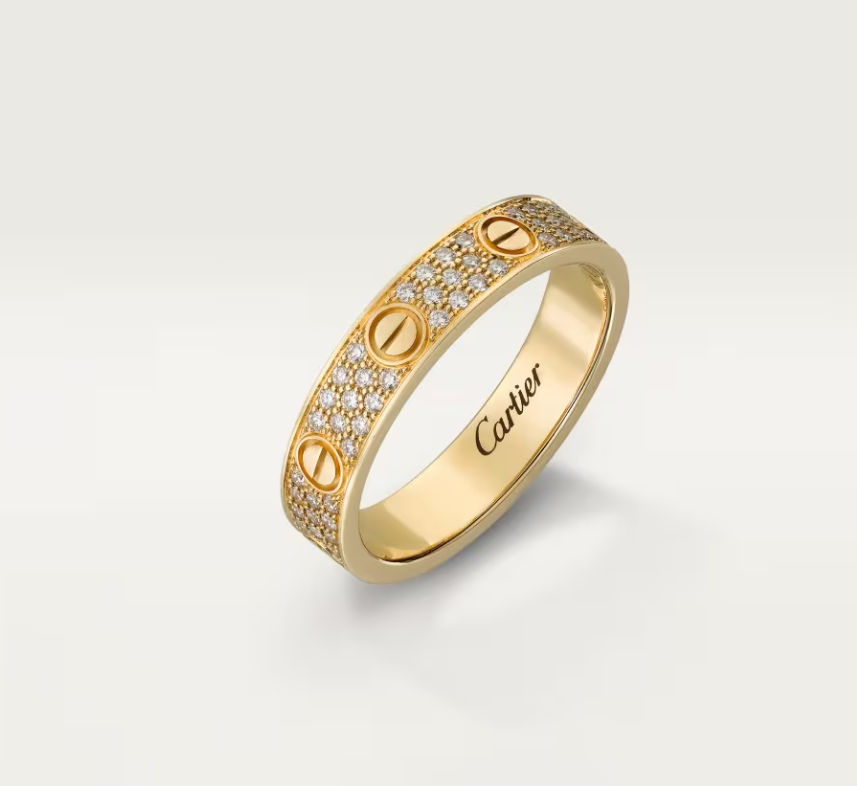 [Star Jewelry]LOVE RING 4mm-wide full-diamond ring GOLD