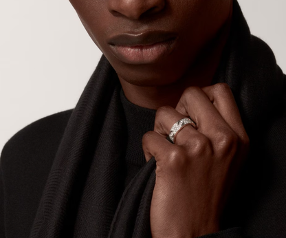[Star Jewelry]LOVE RING 6.5MM Full Diamond, 6 Major Diamonds Silver
