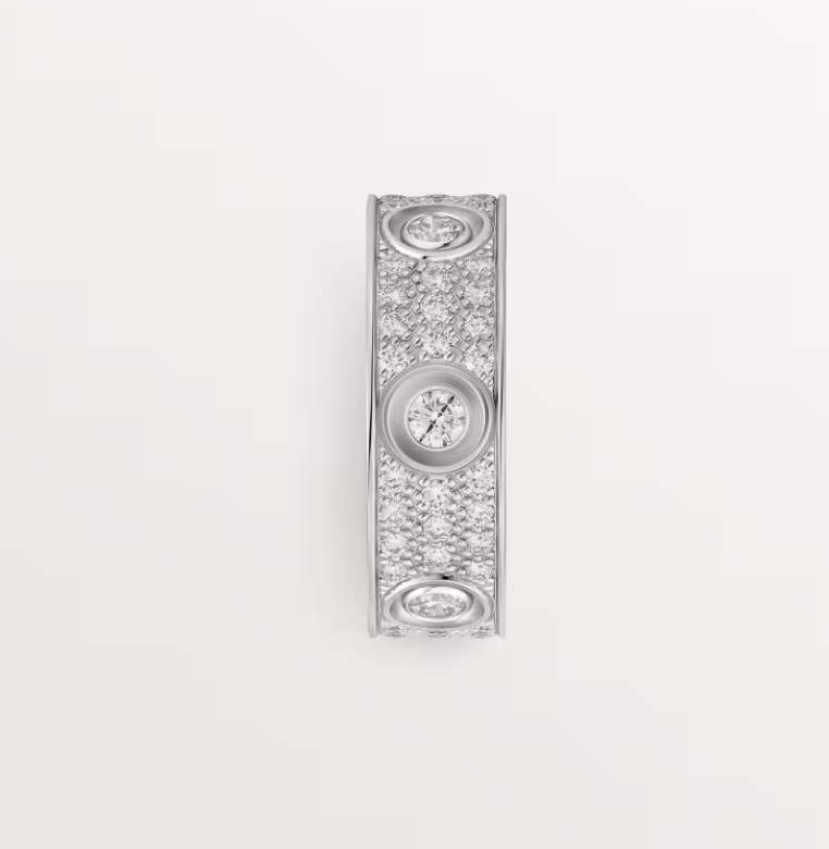 [Star Jewelry]LOVE RING 6.5MM Full Diamond, 6 Major Diamonds Silver