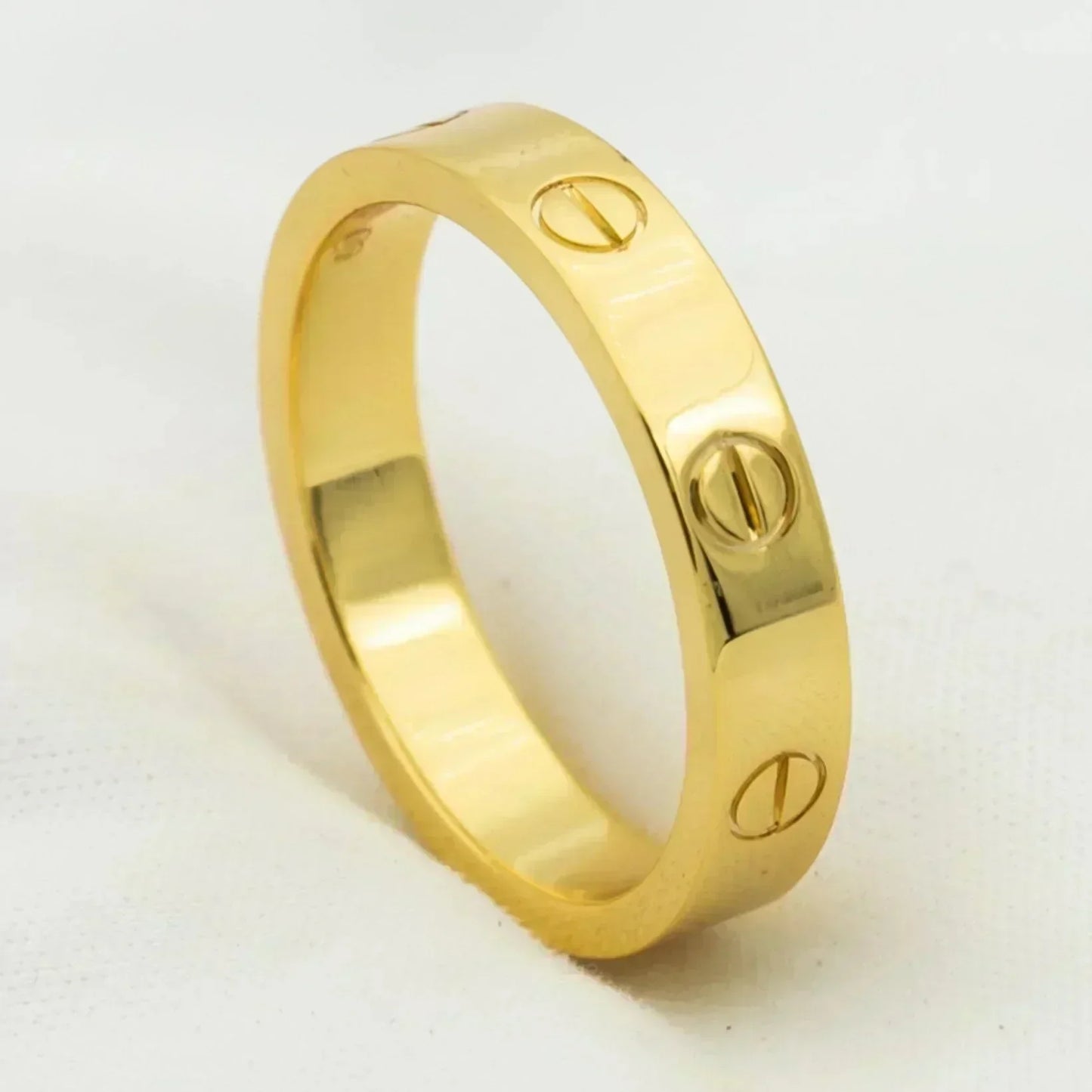 [Star Jewelry]LOVE RING 4MM 1 DIAMOND GOLD