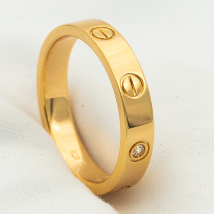 [Star Jewelry]LOVE RING 4MM 1 DIAMOND PINK GOLD