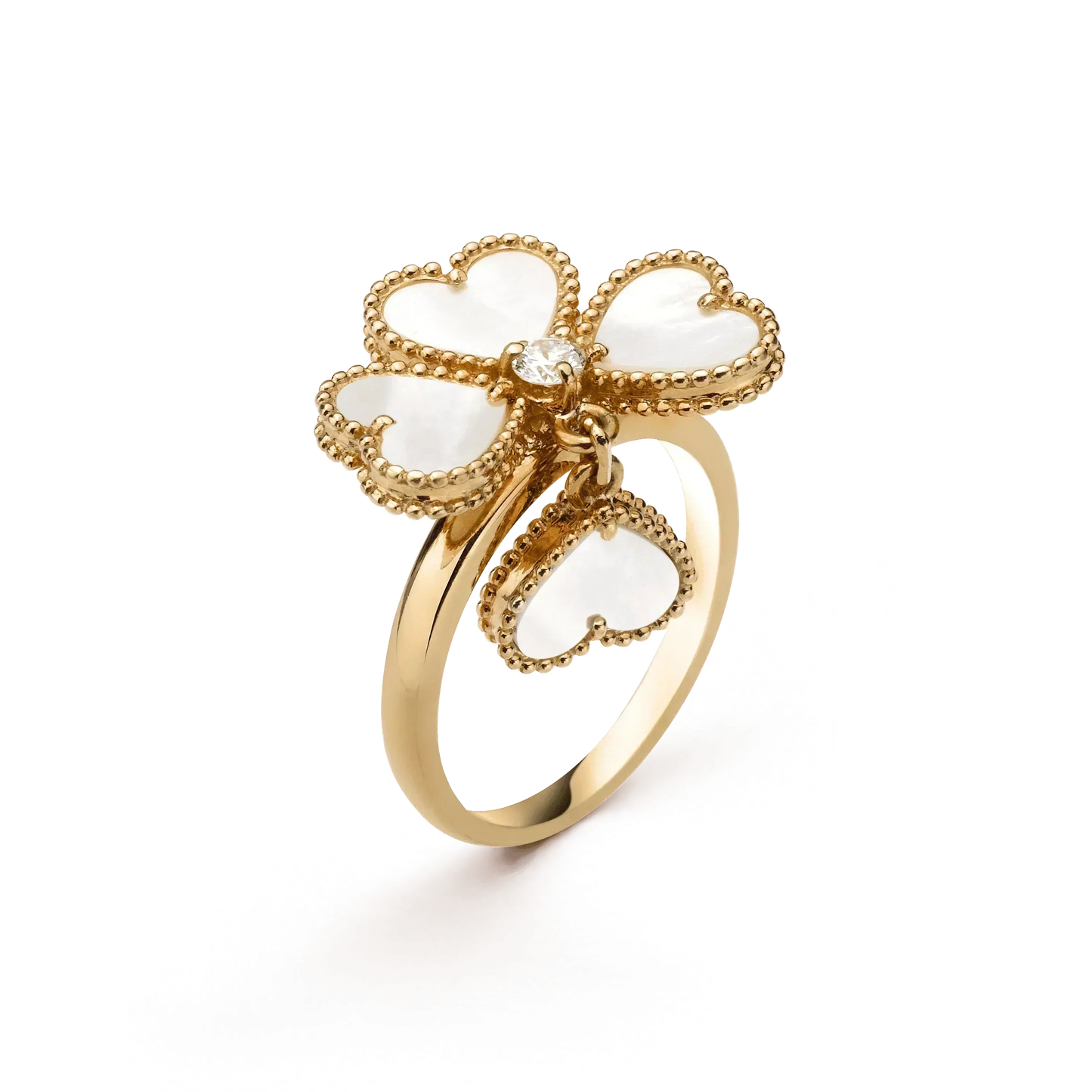 [Star Jewelry]SWEET CLOVER WHITE MOP RING