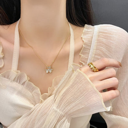 [Star Jewelry]FLOWER DIAMOND NECKLACE