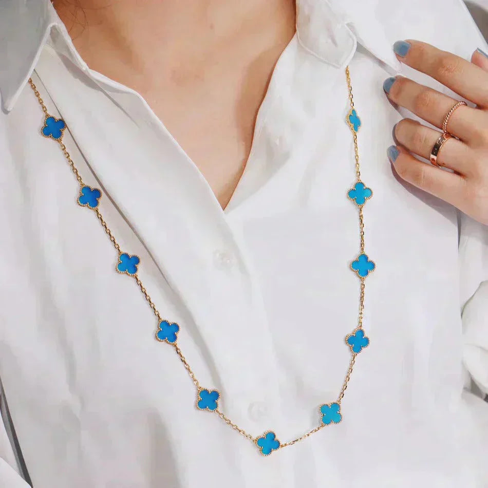 [Star Jewelry]CLOVER 20 MOTIFS TURQUOISE GOLD