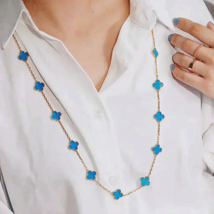 [Star Jewelry]CLOVER 20 MOTIFS TURQUOISE GOLD