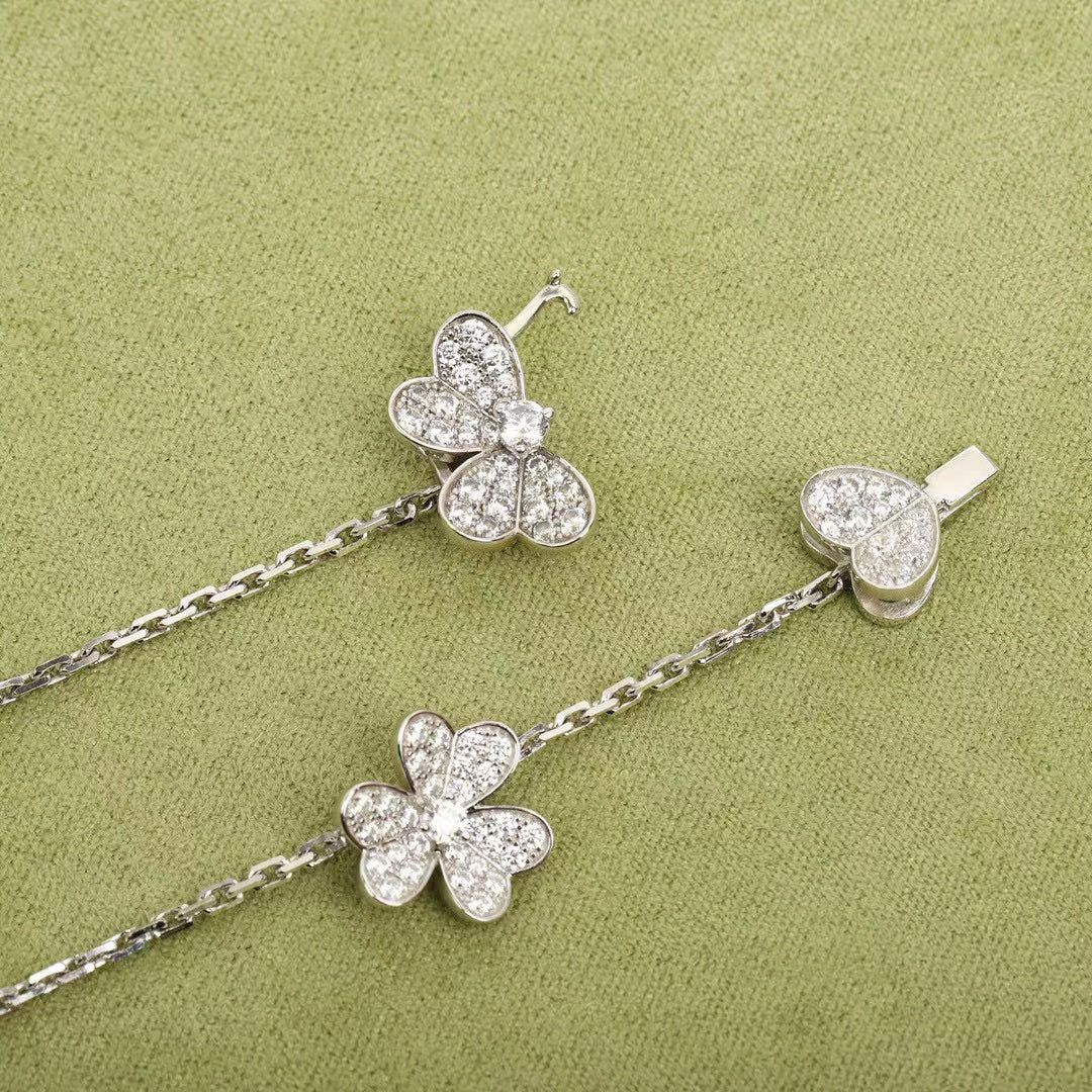 [Star Jewelry]FRIVOLE SILVER 9 FLOWERS NECKLACE