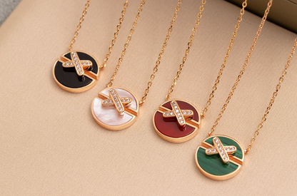 [Star Jewelry]JEUX DE PINK GOLD DIAMOND NECKLACE