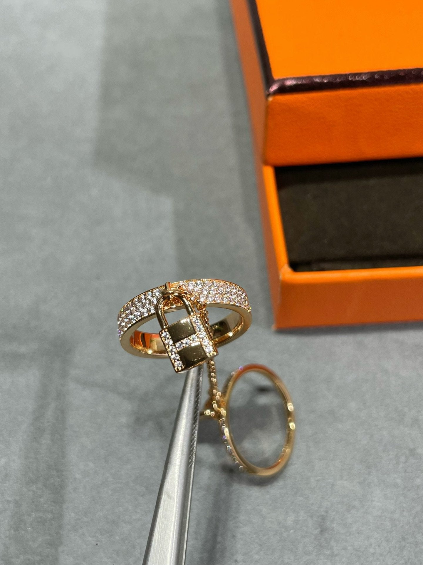 [Star Jewelry]HM KELLY CLOCHETTE DOUBLE RING IN  WITH DIAMONDS